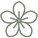 Icône de fleur verte