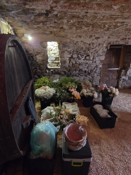 Stockage des fleurs pour mariage