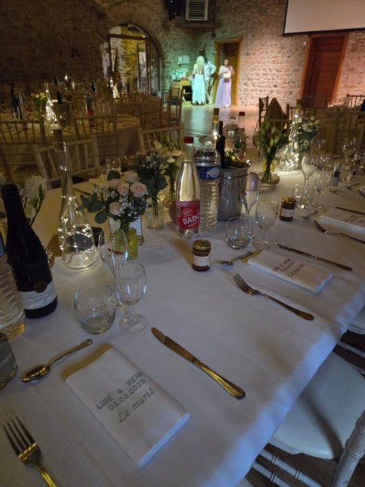 Préparation des tables