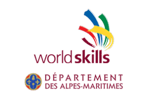 Logo du département des Alpes Maritimes, avec le logo World Skills Logo du département des Alpes Maritimes, avec le logo World Skills