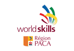 Logo de la région PACA, avec le logo World Skills Logo de la région PACA, avec le logo World Skills